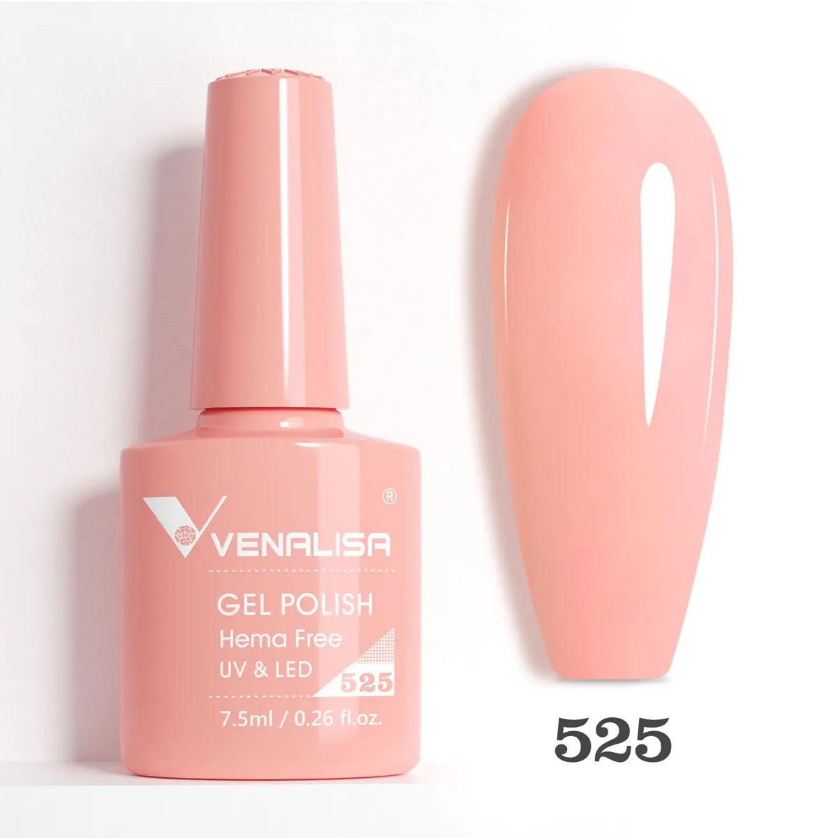 Venalisa Blushimmer glitter full coverage pink nude gel polish for UV and LED nails with French design and soak-off formula.