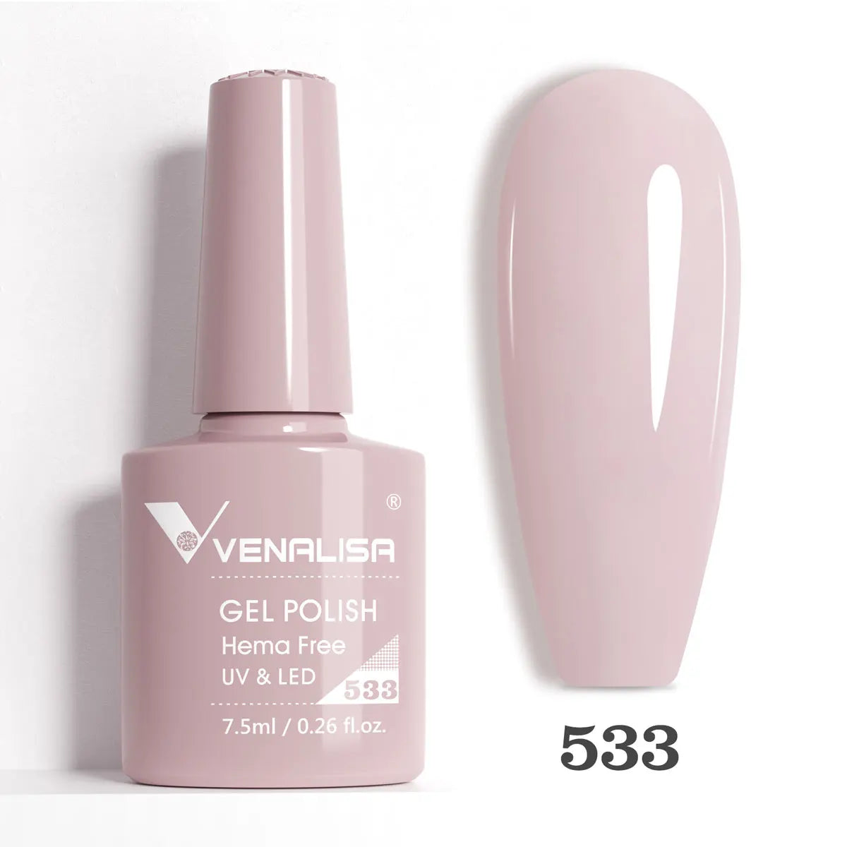 Blushimmer Venalisa HEMA TPO free glitter nail gel polish in pink nude, full coverage soak-off UV LED French nail design