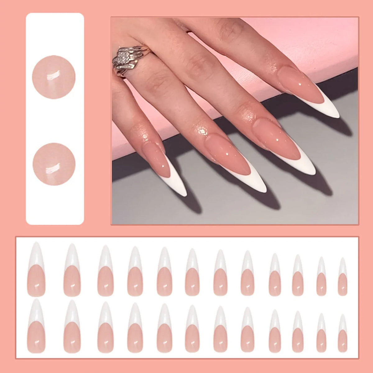 Set of 24 Y2K star-themed gradient black press on coffin nails with moon designs by Blushimmer, full cover false nail tips for a stylish look.