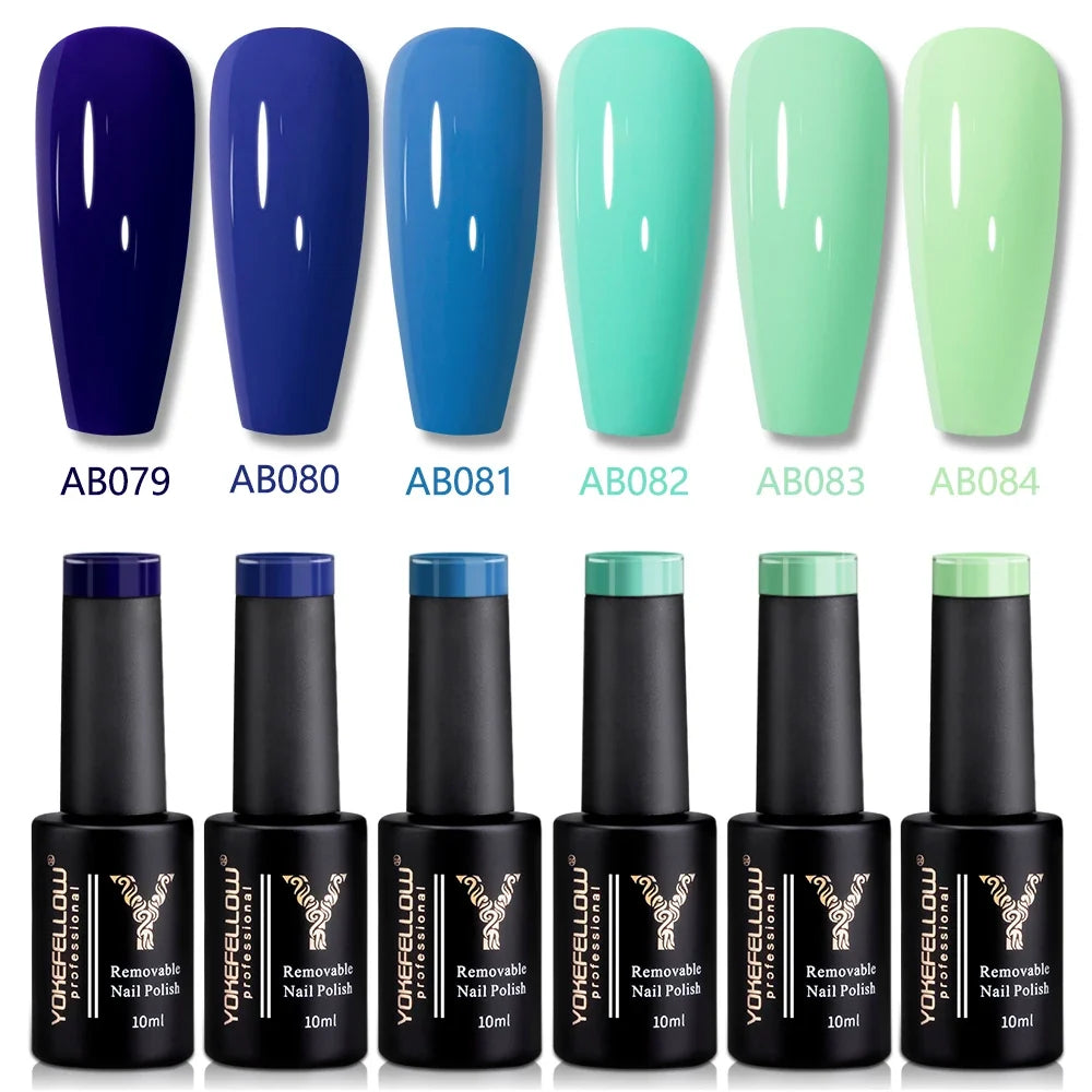 Blushimmer YOKEFELLOW 2022 nail gel polish in new color, 10ML semi-permanent organic varnish with base and top coat, soak-off formula