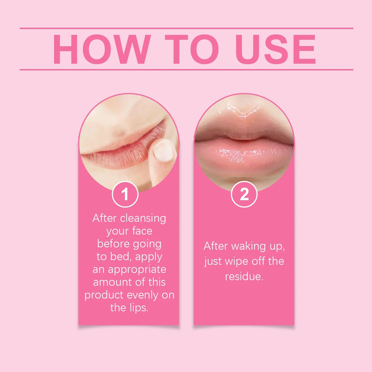 Blushimmer HOYGI Sleep Lip Mask with deep hydration, exfoliation, and moisturizing for soft, smooth lips overnight.