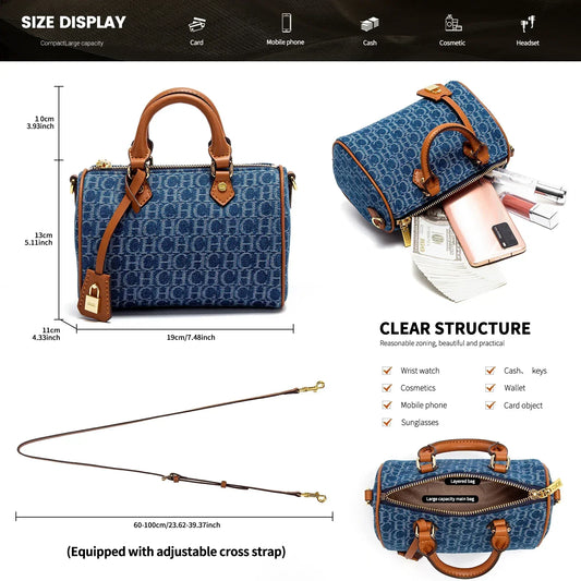 LPO women's shoulder bag in PU leather with saddle design, stylish accessory featuring a sleek, structured silhouette.
