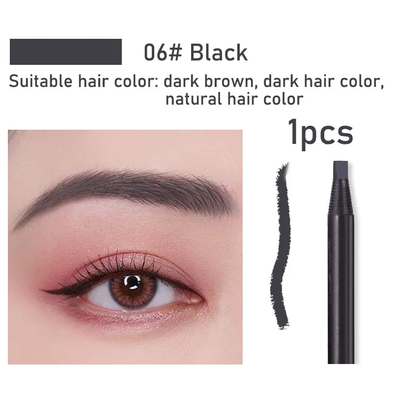 Blushimmer waterproof eyebrow pencil with brush, long-lasting microblading style permanent makeup tool, peel-off brow pencil.