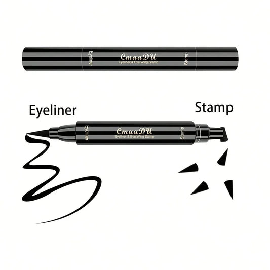 Black Wings Stamp Liquid Eyeliner by Blushimmer with cat eye template, waterproof, anti-smudge, and easy winged eyeliner application