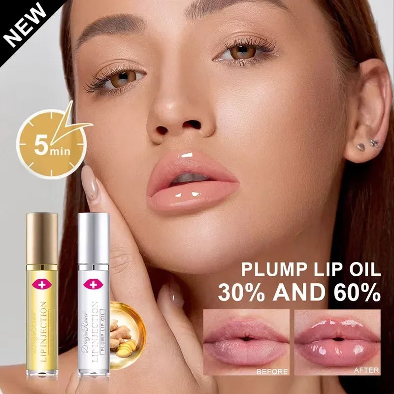 Blushimmer instant volumising lip plumper oil enhancer lip gloss with moisturizing and anti-wrinkle properties, glossy and sexy lips