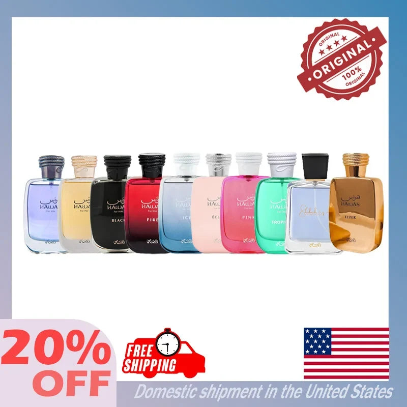 Blushimmer Rasasi Hawas Men Eau de Parfum 100ML bottle, luxurious, long-lasting signature fragrance for men with refreshing, masculine scent.