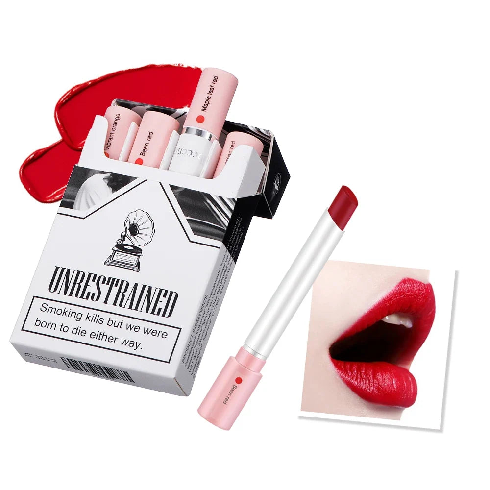Blushimmer 4-color makeup lipstick set with matte, waterproof lip gloss and lip tint, long-lasting lip makeup pomade kits.