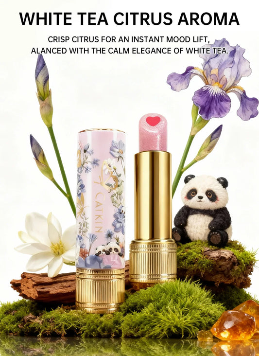 Blushimmer CATKIN Whiffle Dance tinted lip balm with moisturizing, watery jelly formula in a solid gloss tube, long-lasting color.
