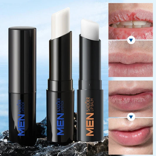 Blushimmer SADOER men's shark grass vaseline lip balm for winter, moisturizing and hydrating dry lips.