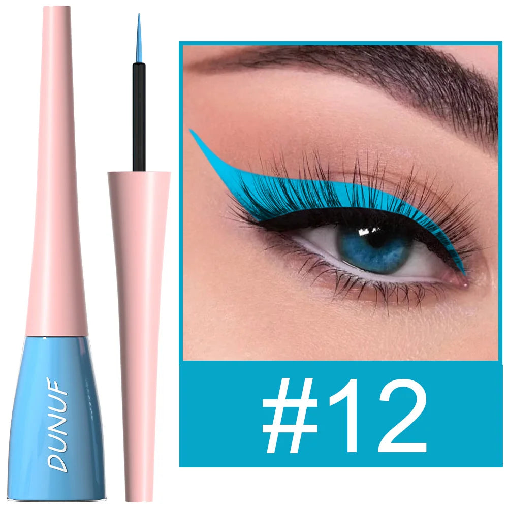 Matte dark green liquid eyeliner pencil by Blushimmer, waterproof, ultra-thin, quick-drying eye makeup for long-lasting color.