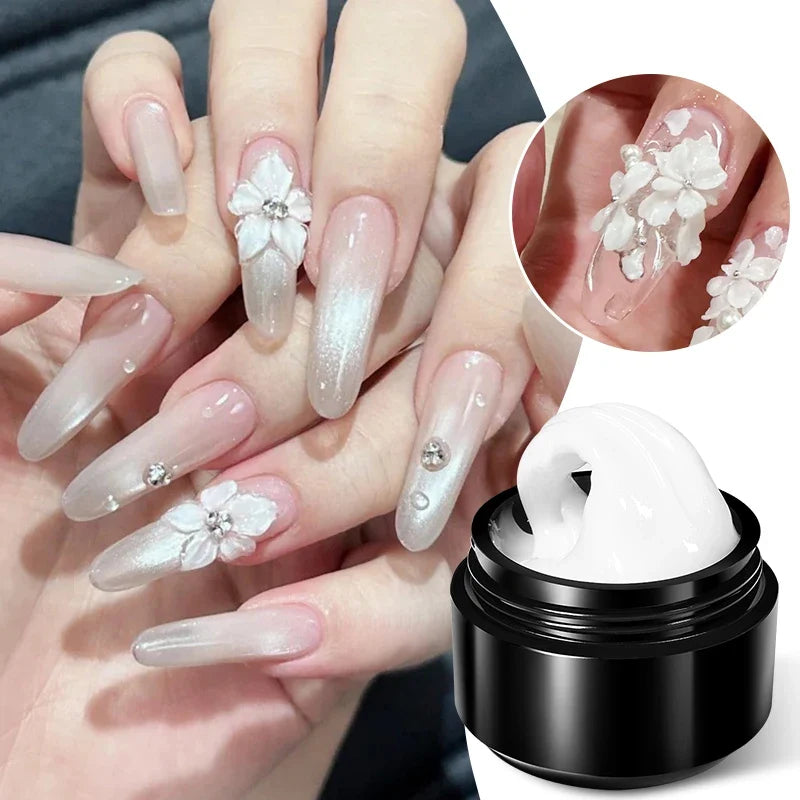BORN PRETTY 15ml Clear Non Stick Hand Extension Gel 3D Shaping Sculpting Carving Nail Art Solid Hard Gel for Fake Nail