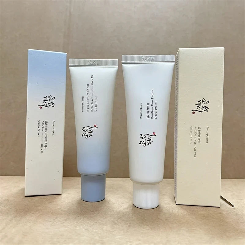 Silcy Skin SPF50+ Anti UV sunblock facial cream with rice probiotic formula, 50ml, for face and body protection against UV rays.