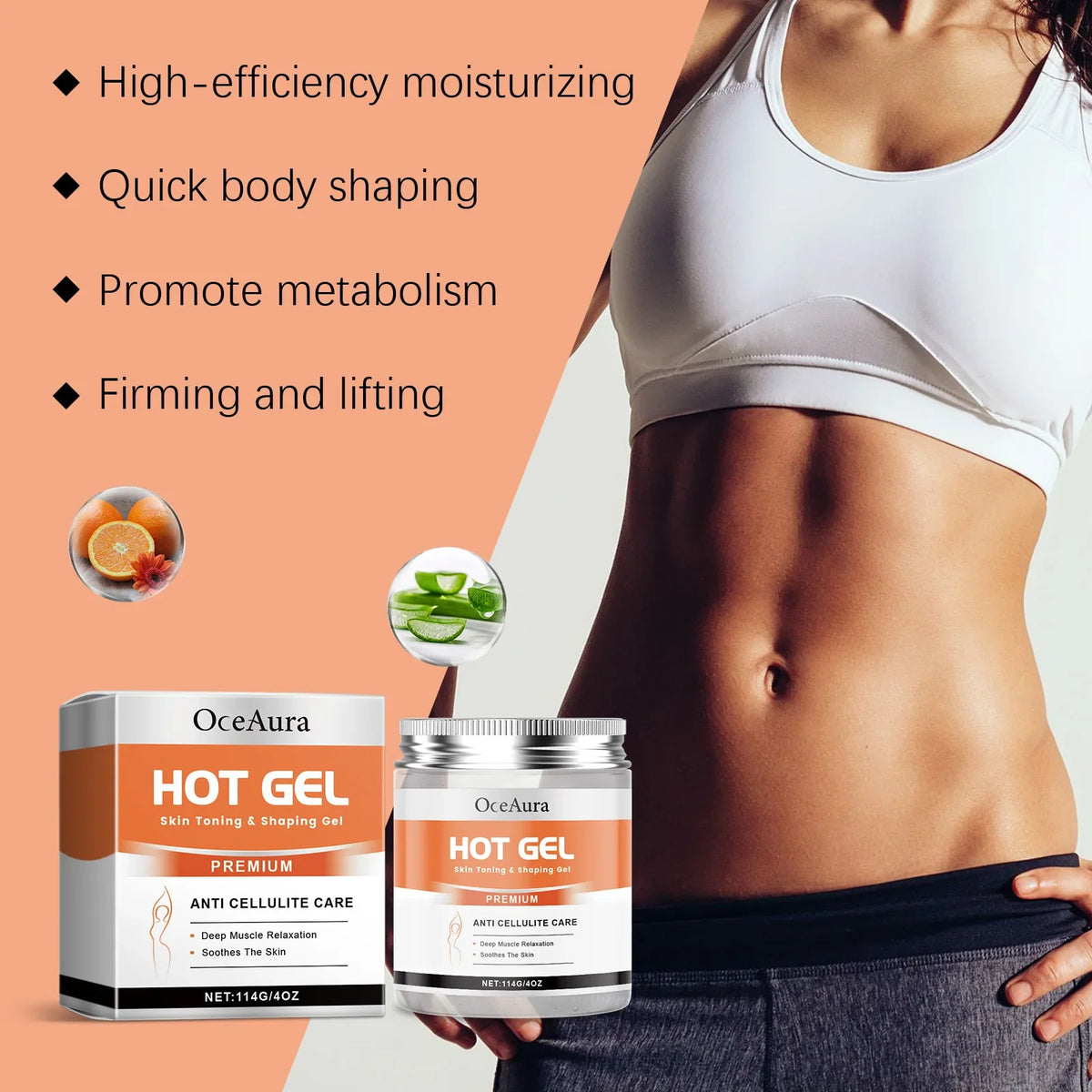 Hot Body Slimming Cream Anti Cellulite Fat Burner Tightens Belly Anti Sagging Sweating Enhancer Abdominal Muscle Shaping Cream