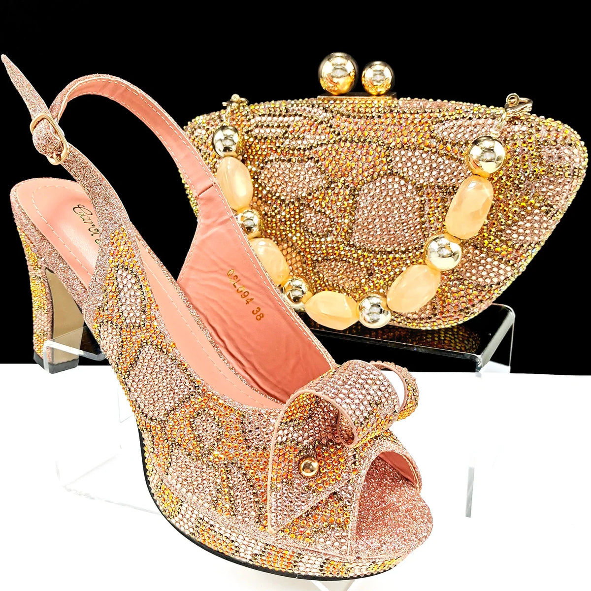 Elegant Italian shoes and matching bag set by EdleessFashion, featuring luxurious design and sophisticated style.