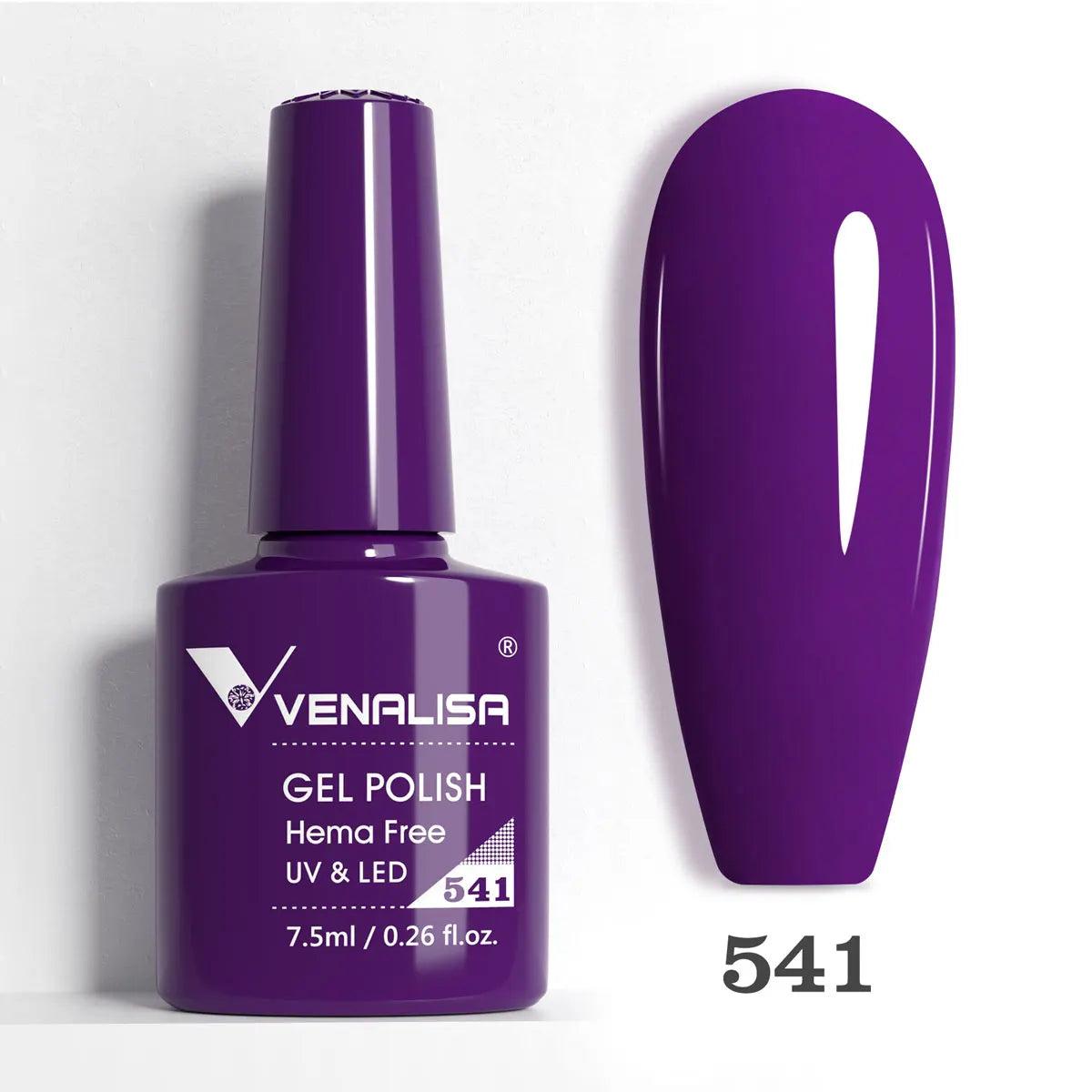 Blushimmer Venalisa HEMA TPO free nail gel polish with glitter, in pink nude shade, shown on a French nail design with UV and LED light.