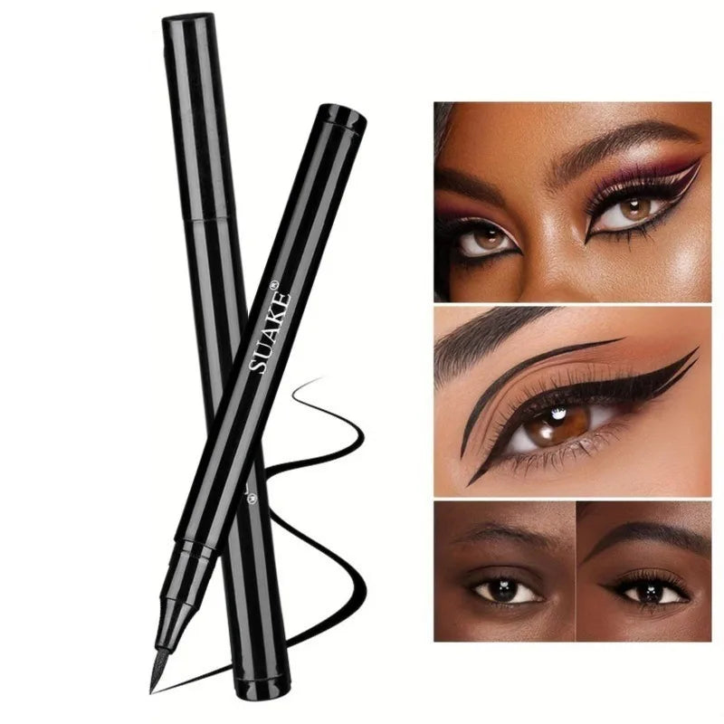 Blushimmer waterproof eyeliner in black, sweat-proof and smudge-proof, smoothly glides on for a natural eye look.