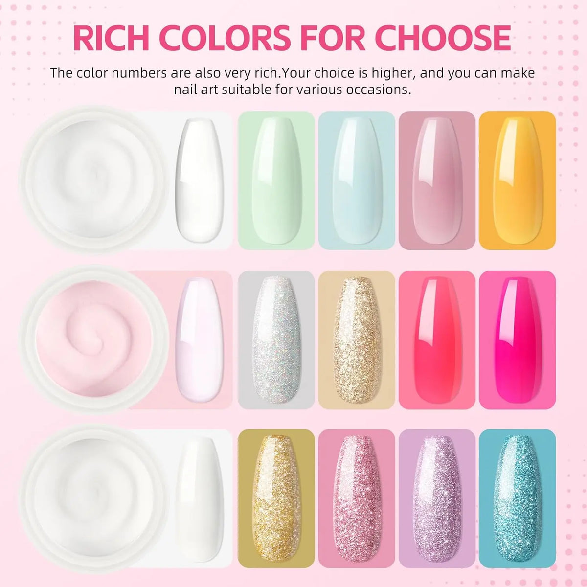 Blushimmer acrylic nail kit for beginners with drill, UV light, glitter powder, and all essentials for professional acrylic nail application