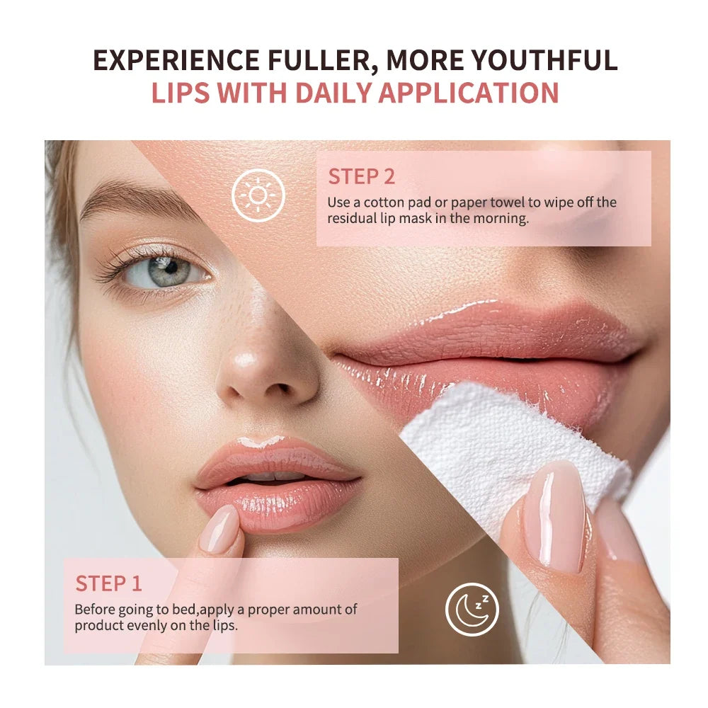 Blushimmer Jelly Peach Lip Sleeping Mask in a jar, showing the peach-colored nourishing lip care product for dry, chapped lips.