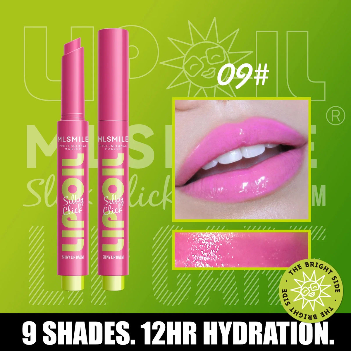 Multicolor Blushimmer Silky Click Lip Care Hydrating Solid Lip Gloss with mirror shine and long-lasting, effortless press application