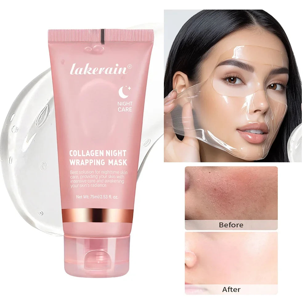 Korean Deep Collagen Mask Peel Off Mask Face Anti Wrinkle Lifting Skin Care Masks Bio Pack Night Wrapping Woman Overnight Skin