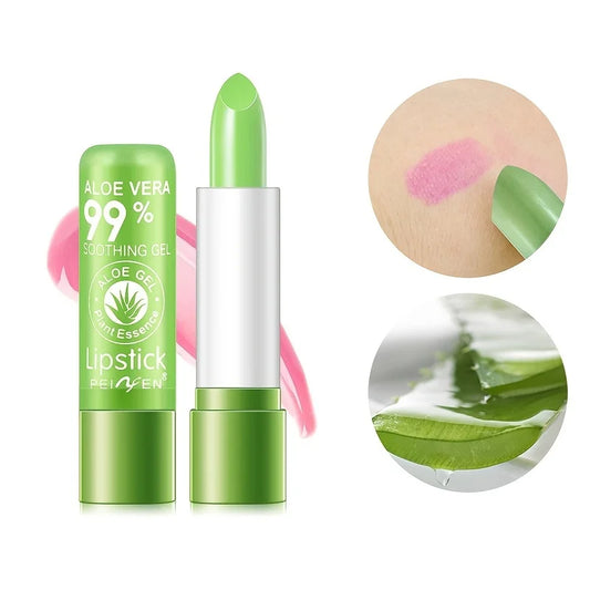 Blushimmer color-changing lip balm providing moist, shiny lips with daily nourishment for women.