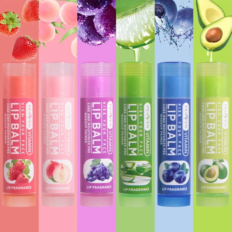Blushimmer DNM Multi Fruit Flavors moisturizing lip balm set with six hydrating balms in colorful packaging