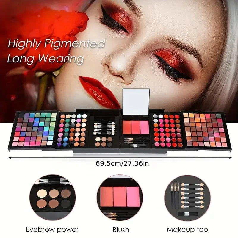 177 Color All-in-One Makeup Set with Mirror - Waterproof Kit