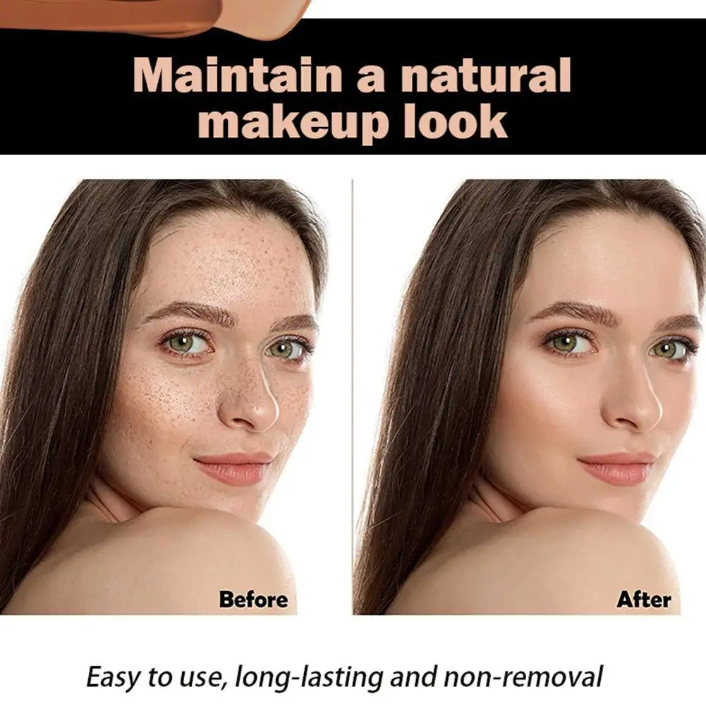 Blushimmer liquid matte foundation in nude shade with concealer and oil control, full coverage facial makeup for brightening.