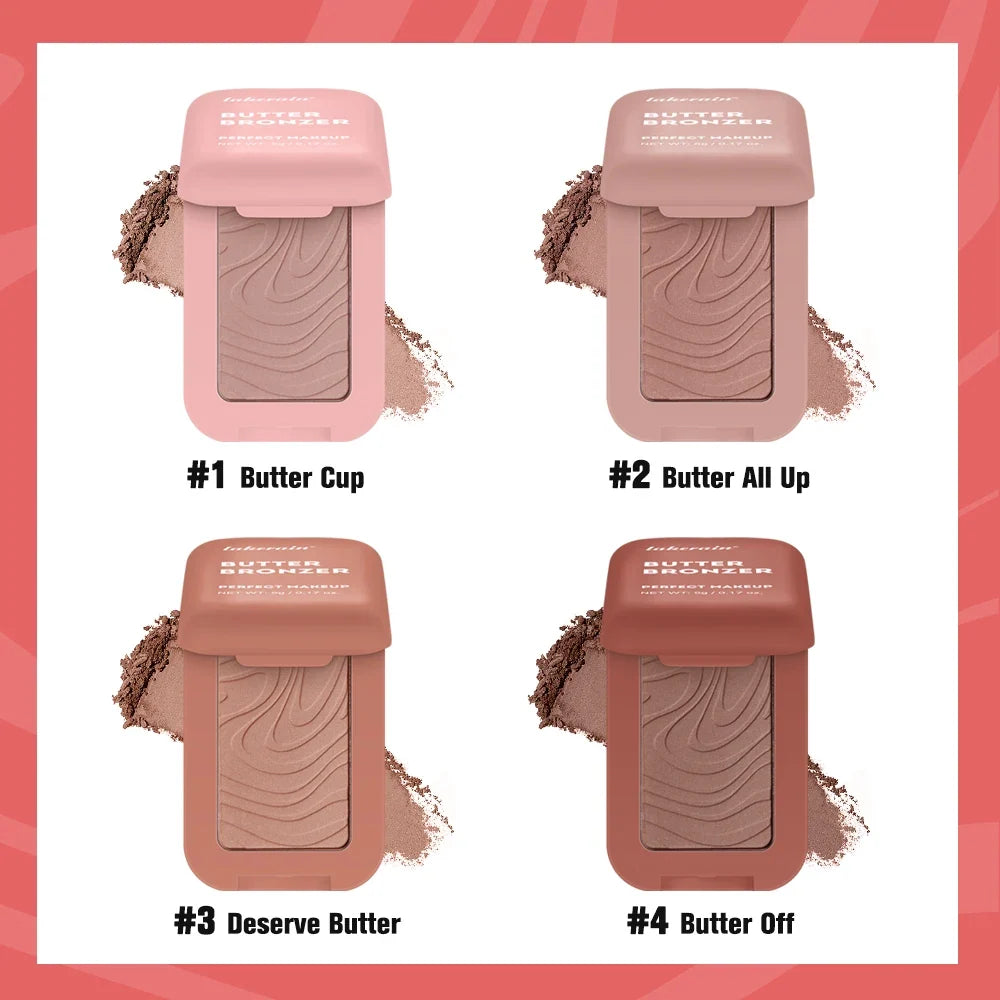 Blushimmer bronzer makeup contour sticks for face, with matte shading palette and illuminating powders, for professional contouring.