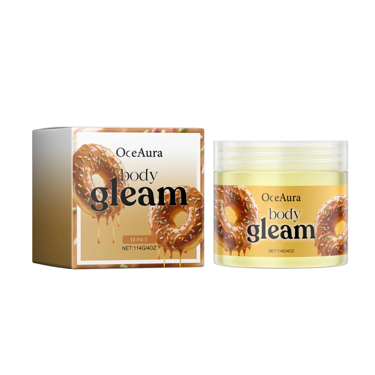 OceAura Body Moisturizing Cream Shea Butter Deep Hydration Soft Smooth Skin Barrier Repair Vanilla Peach Body Lightening Cream