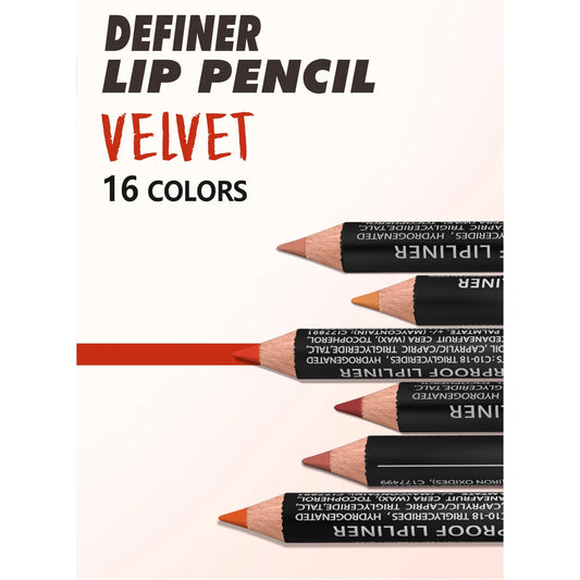 Blushimmer nude matte lipstick pencil in 14 colors, long-lasting waterproof lip liner with high pigmentation and precise lip makeup tool.