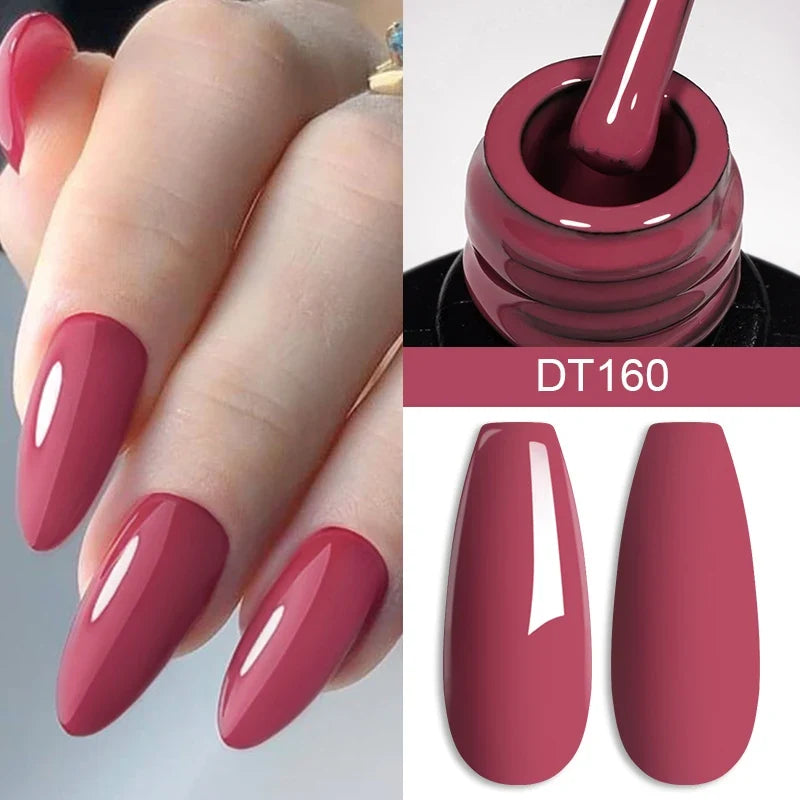 Blushimmer 7ml Burgundy Crimson nail gel polish with high pigment, non-streak formula, suitable for UV LED soak-off nail art.