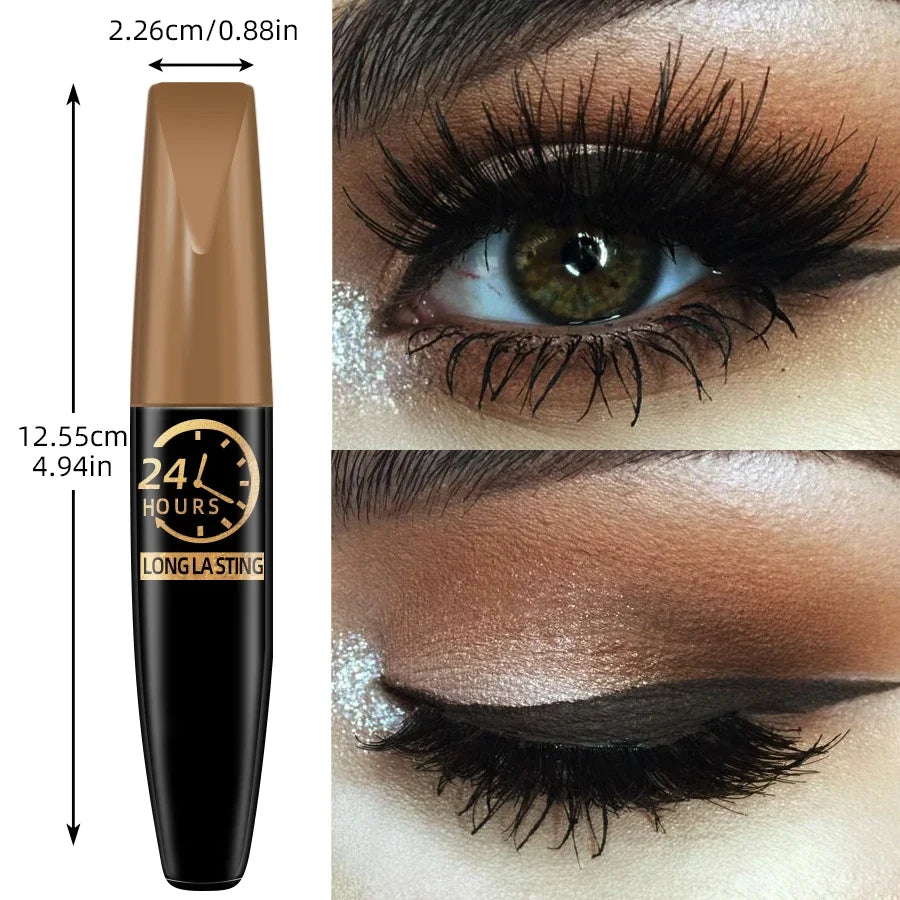 Blushimmer 5D waterproof mascara with silk fibers, lengthening and extending eyelashes for women, eye makeup cosmetic.