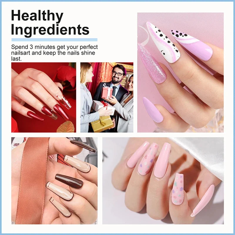 Blushimmer professional nail gel set with 18 UV gel nail polishes, manicure tools kit, nail lamp, and drill machine for at-home manicure.