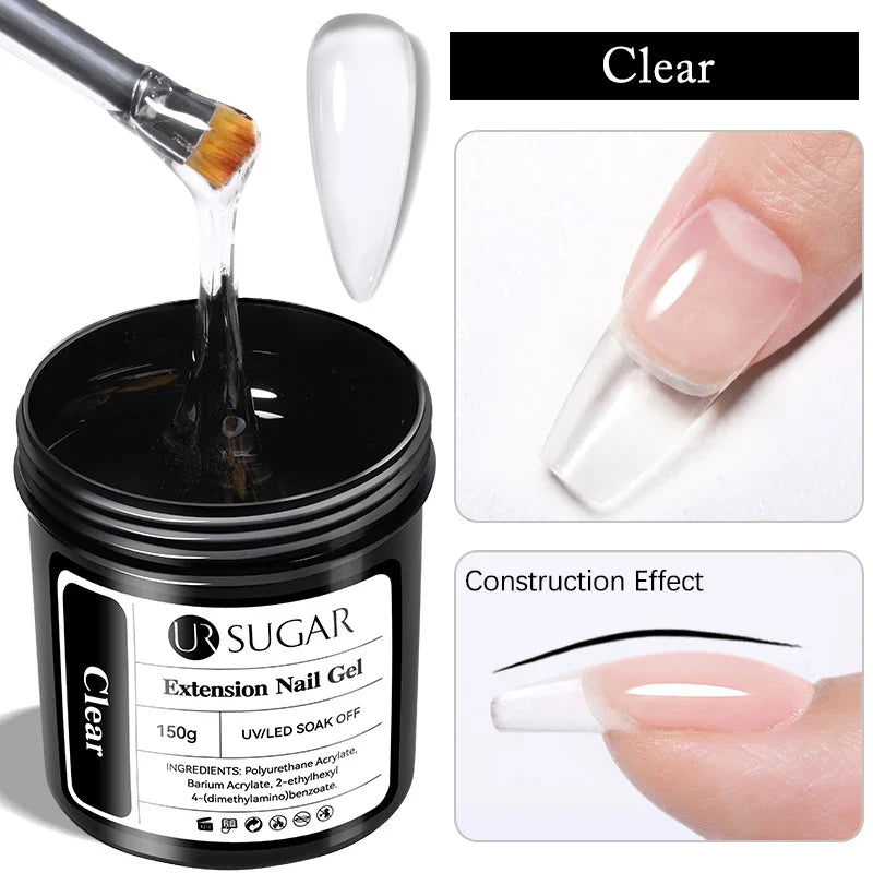 UR SUGAR 150g Rubber Base Gel Nail Polish Sparking Aurora Glitter Rubber Varnish Soak Off Semi permanent UV LED Gel Manicure
