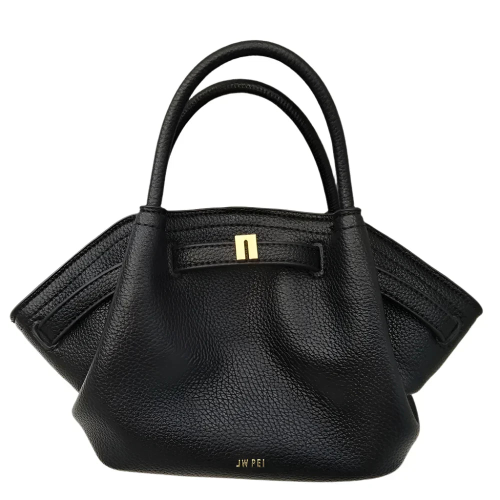 LPO women's brown canvas mini crossbody shoulder bag with adjustable strap and compact design for everyday use.