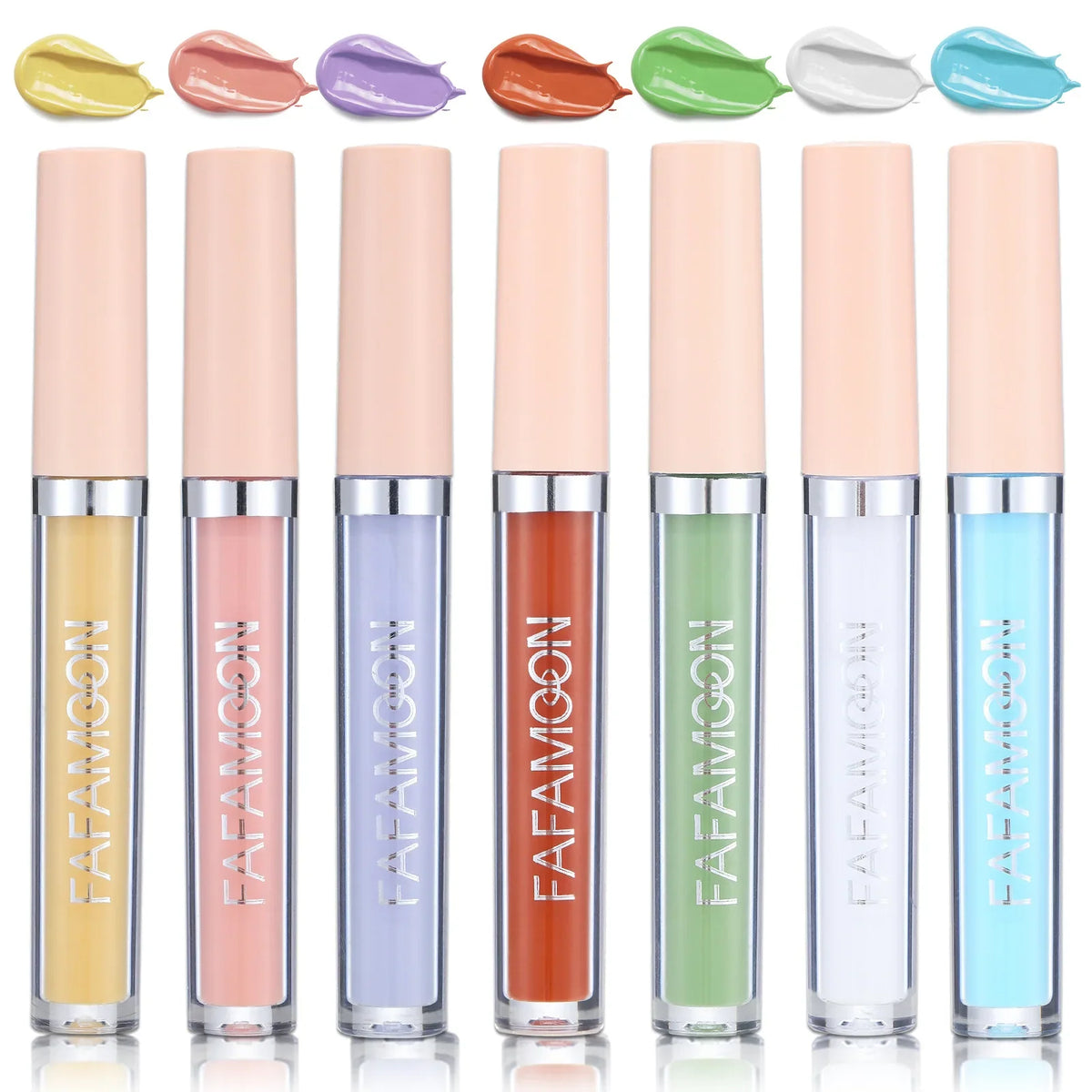 Blushimmer liquid concealer for face, covering dark circles and correcting skin tone, with foundation and contouring features.