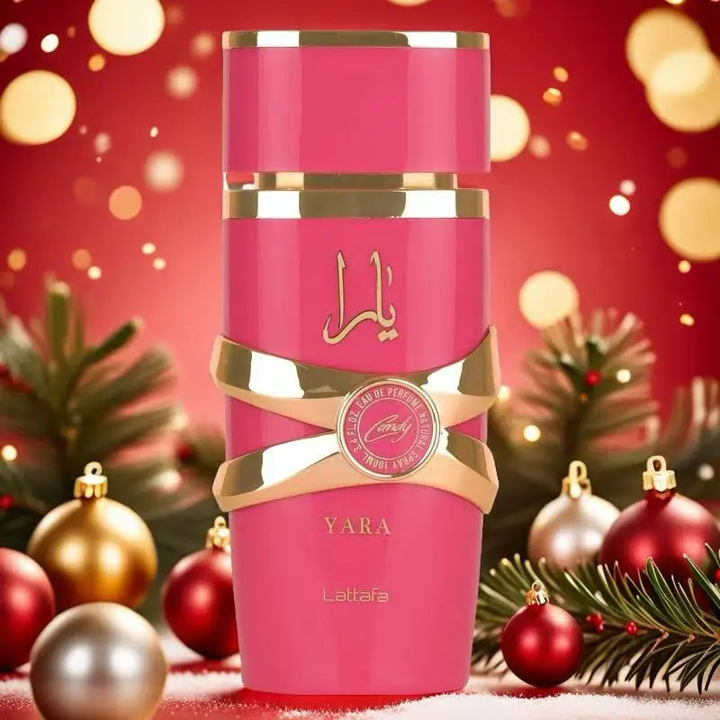 Latafa Yara women's perfume by Blushimmer featuring vanilla, fruit, citrus, and floral notes in a 3.40oz bottle.
