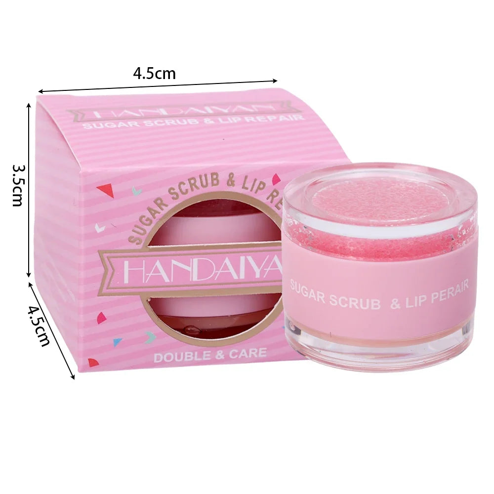 Blushimmer lip scrub and balm set for dark and pink lips, exfoliating, moisturizing, and brightening with massage cream.