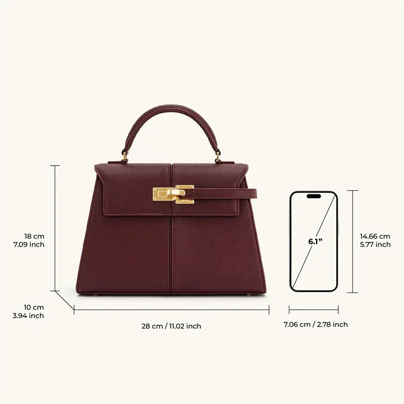 Womens Handbag Crossbody Bag (Wine Red)