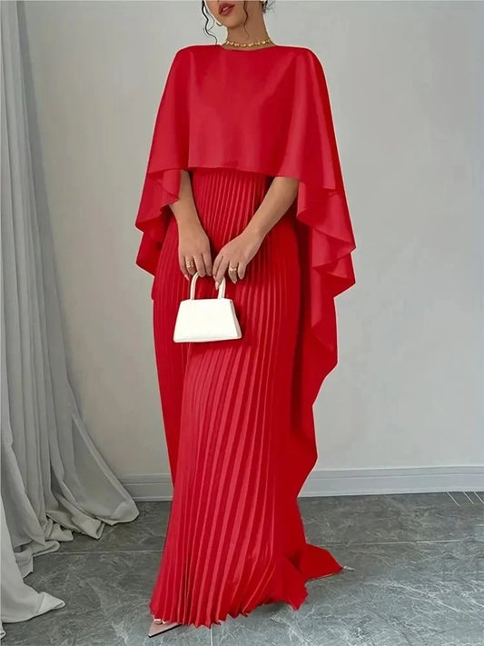 Luxlife Brands Harmony Draped Event Outfit featuring elegant fabric, stylish draping, and a sophisticated design suitable for formal occasions.