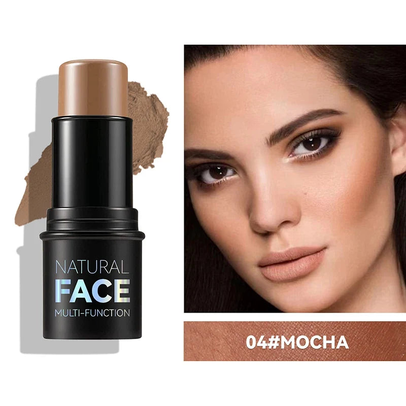 Blushimmer face pearl stone highlighter stick with contour and blush for radiant, luminous skin and cheek illumination.