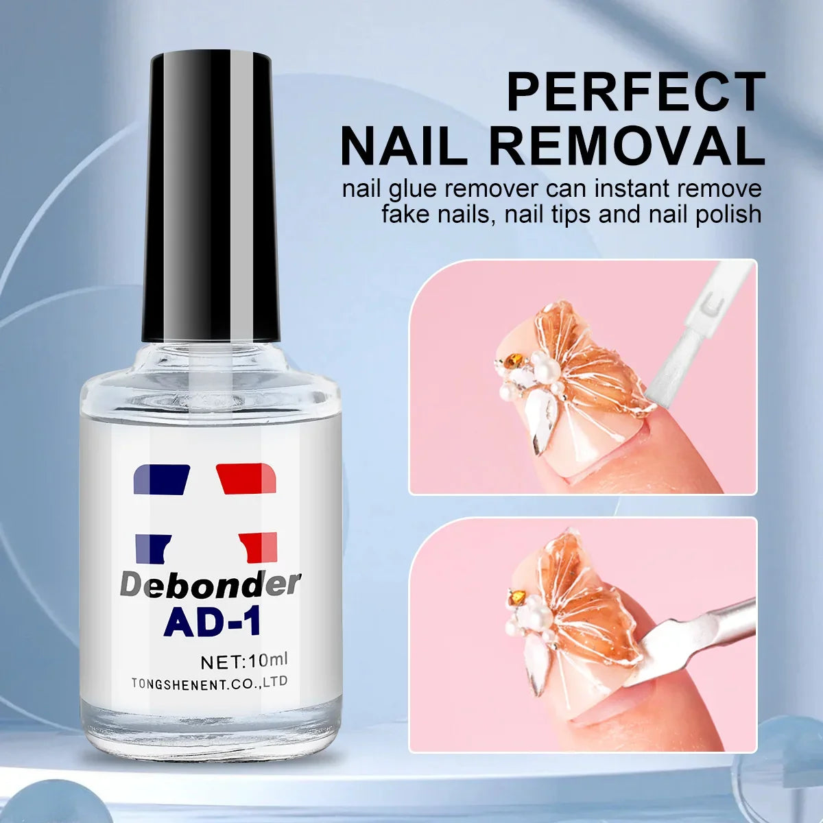 Blushimmer 10ML nail gel remover liquid for quickly and safely removing fake nails and gel in nail salon supplies.