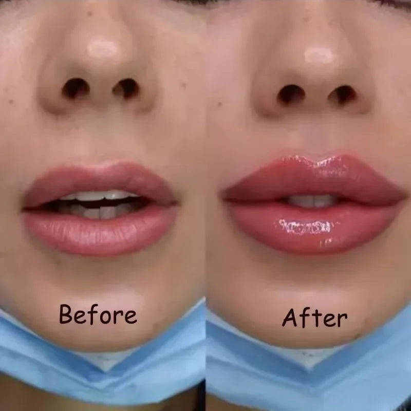 Blushimmer instant volumising lip plumper oil enhancer with glossy finish, moisturizing and anti-wrinkle lip care serum in a sleek tube