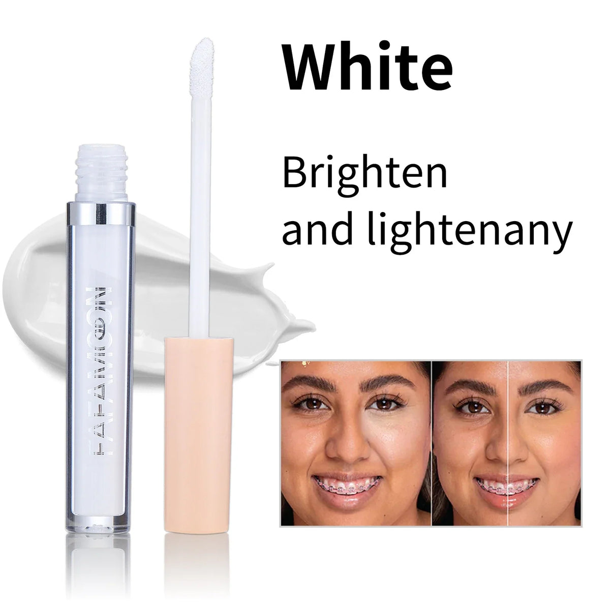 Blushimmer liquid concealer for face contour and dark circles, featuring a smooth foundation and skin correcting makeup application.
