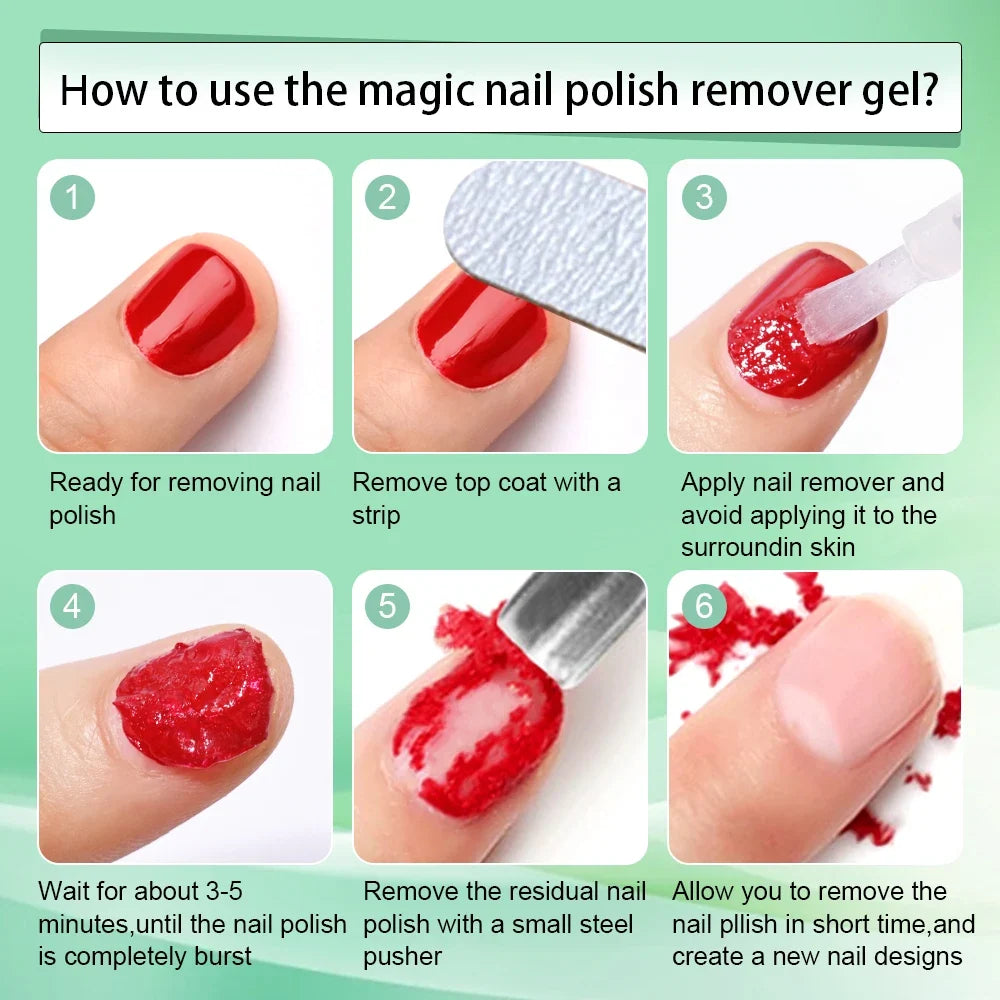 Blushimmer 15ml gel nail remover bottle with soak-off gel polish remover for quick, easy, professional nail gel removal.