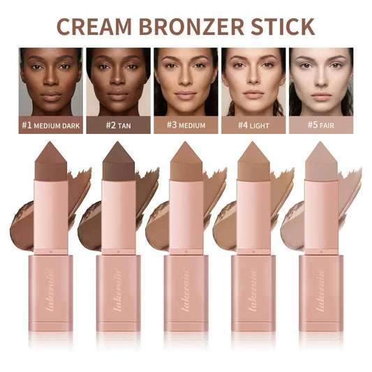 Blushimmer 2-in-1 cream bronzer and contour stick for adding depth and dimension to the face with a seamless finish