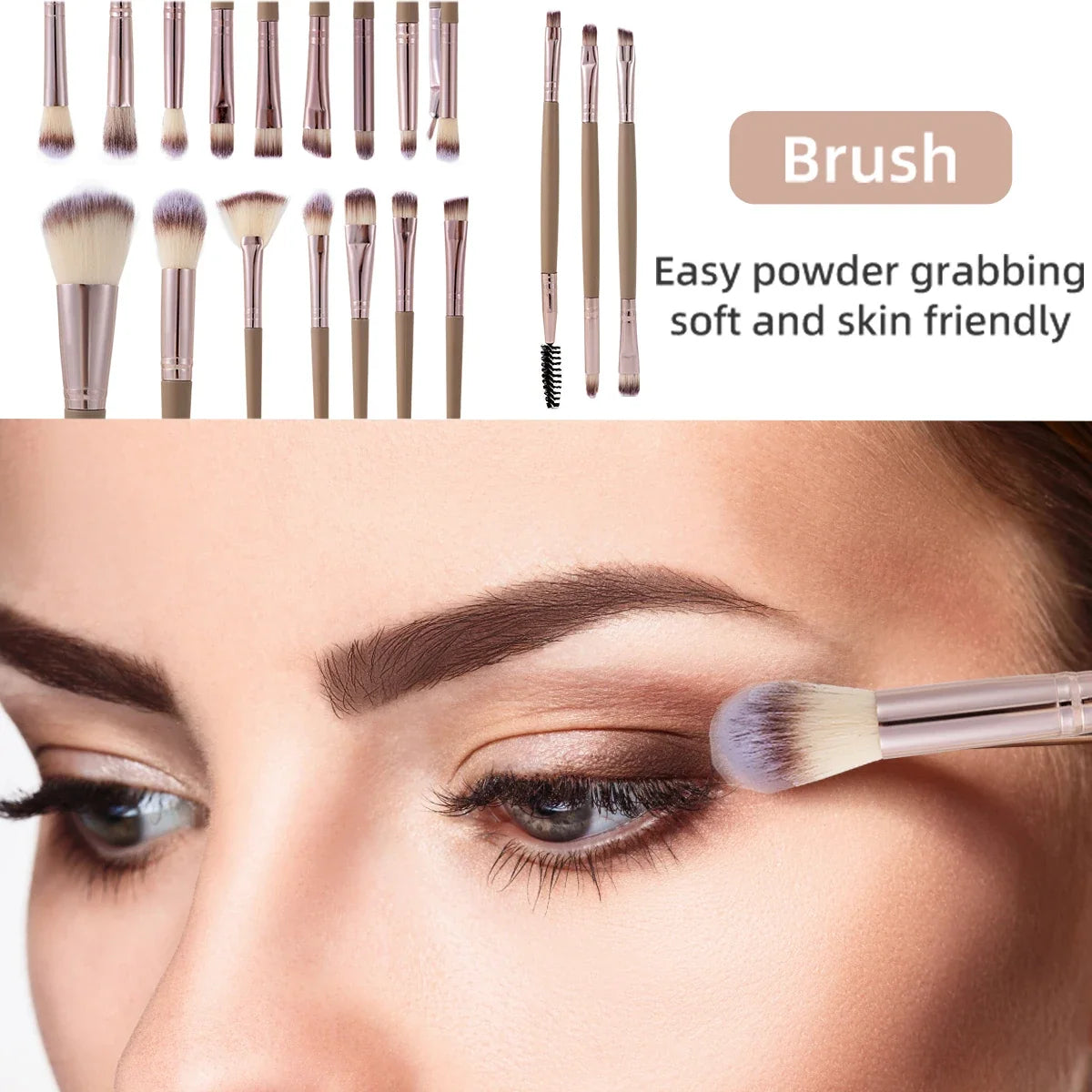 20/40pcs Makeup Brush And Sponge Set Professional Makeup Brush Set Triangle Powder Puff Clean Powder Puff Makeup Tool Set