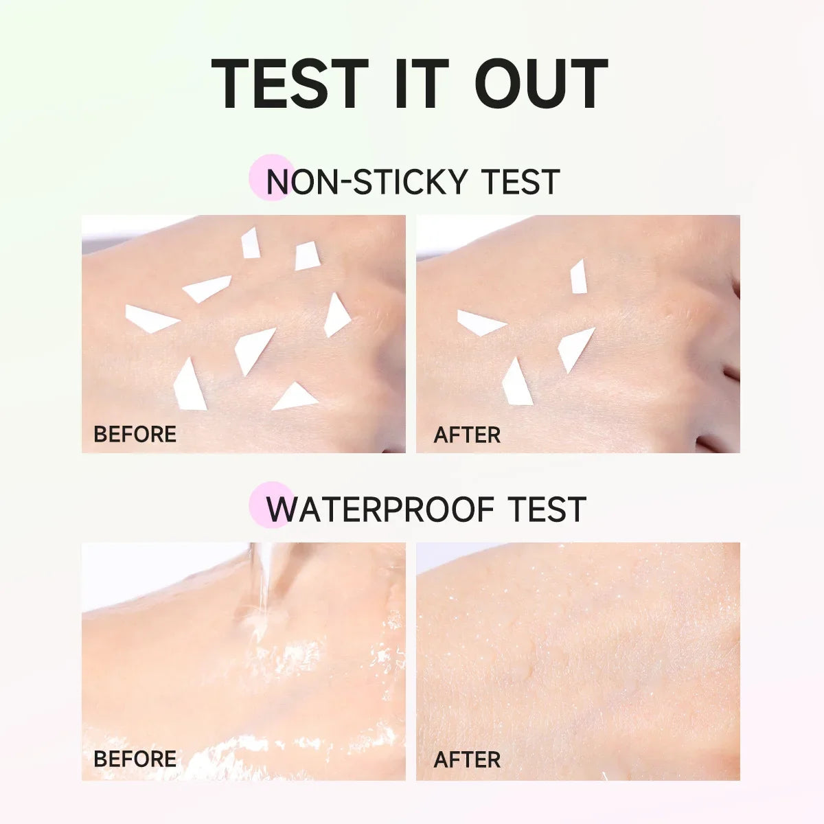 Blushimmer three-color facial primer with moisturizing, brightening, and skin tone correcting properties in a compact palette.