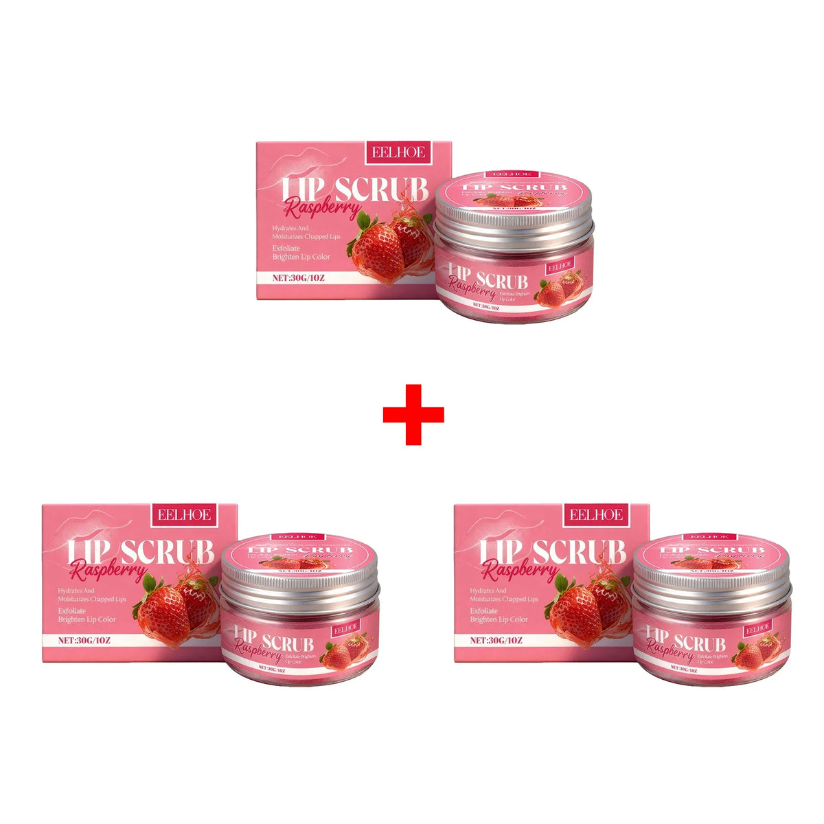 Strawberry Lip Scrub Exfoliating Preventing Drying Cracking Improve Dullness Remove Dead Skin Moisturizing Brightening Lip Care